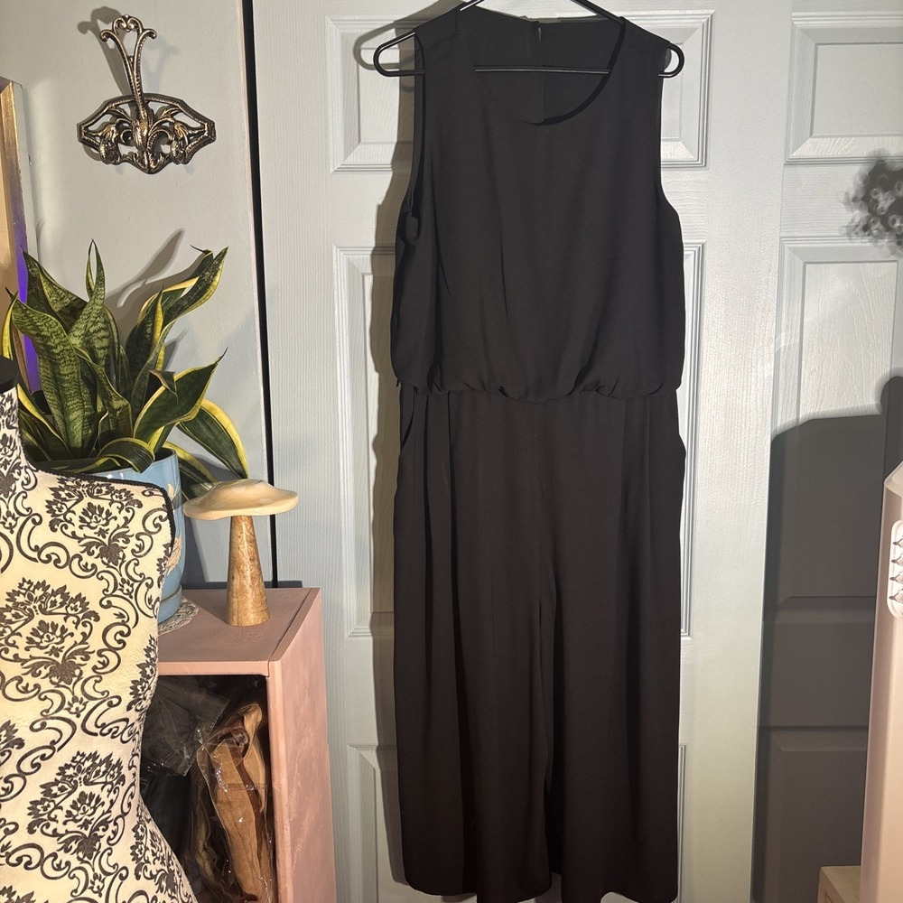 Vince Camuto One Piece Black Pant Set. Boho Black. Dressy. No Belt. Sz 16